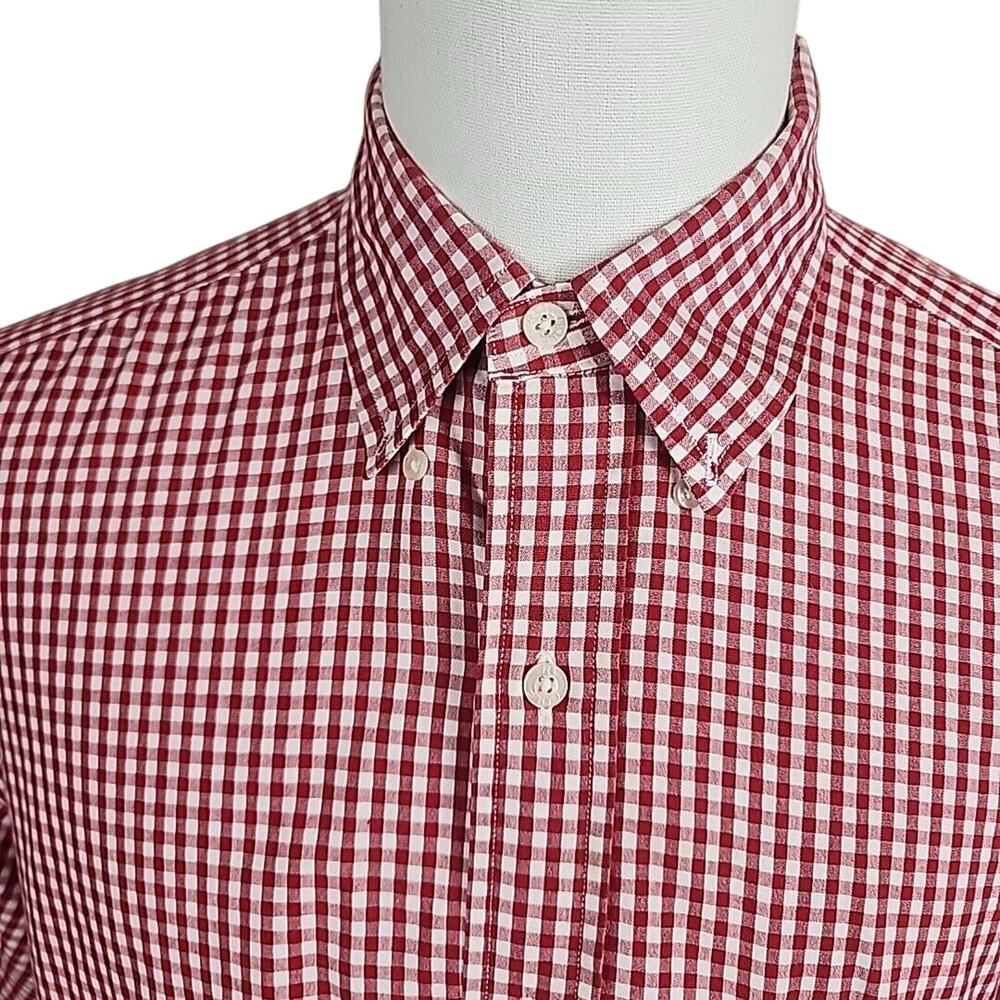 Ralph Lauren Golf Tilden Men's L Red Gingham Check Short Sleeve Button Down